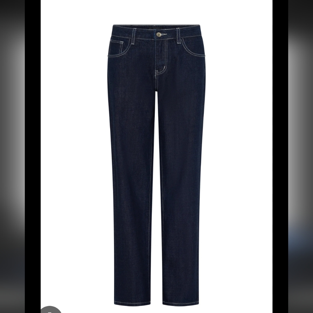 ZARA Mid Rise Dark Wash Straight Jeans - Size 4